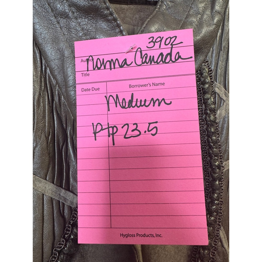 Norma Canada Leather Jacket Womens Medium Brown Excellent Mixed Texture Suede